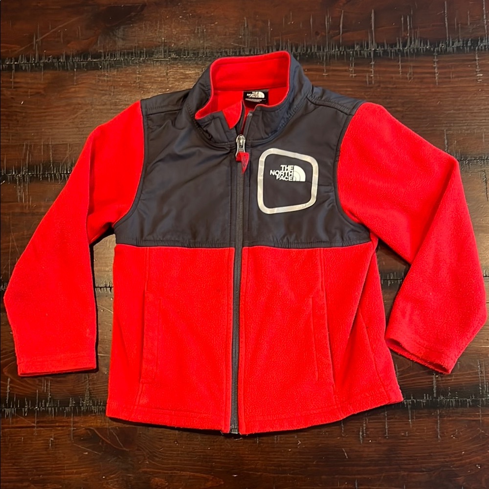 The North Face Red and Black Fleece Jacket